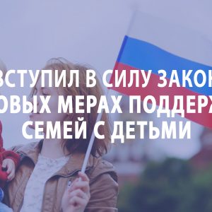 В России вступил в силу закон о новых мерах поддержки семей с детьми