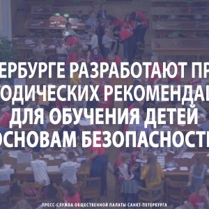 В Петербурге разработают проект методических рекомендаций для обучения детей основам безопасности