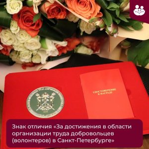 Стартовал отбор кандидатов на награду Правительства Санкт-Петербурга – знака отличия «За достижения в области организации труда добровольцев (волонтеров) в Санкт-Петербурге» за 2024 год